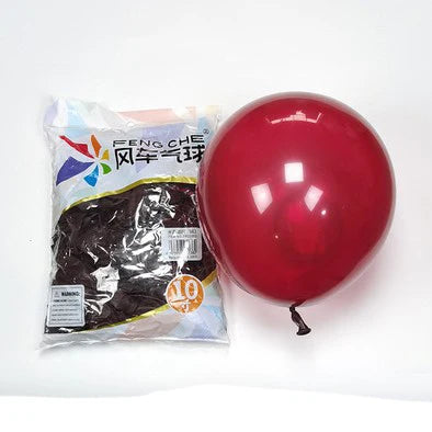 100pcs/bag 10 Inch Fengche Thickened Matte Color Round Latex Balloon for Birthday Wedding Balloons Decoration