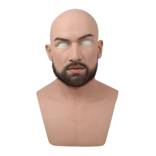 Artificial Silicone Male Mask Real Silicon Young Man Head for Human Face Cosplay Crossdressing Party Transgender Movie