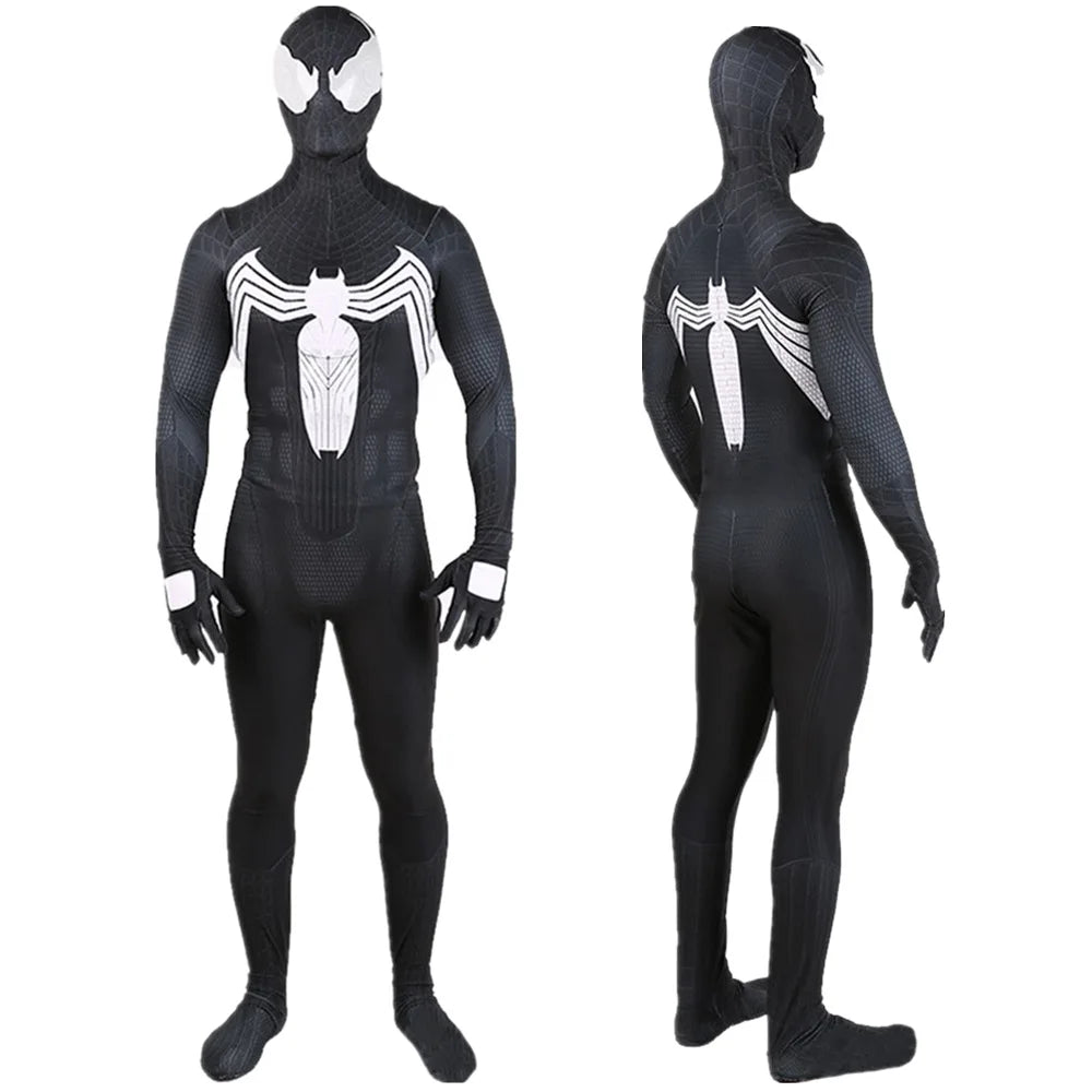 Venom Symbiote Spiderman Costume Superhero Cosplay Spidey Cosplay Halloween Costume Zentai Suits Bodysuit Halloween Disfraces - Big Tim's Magic Emporium