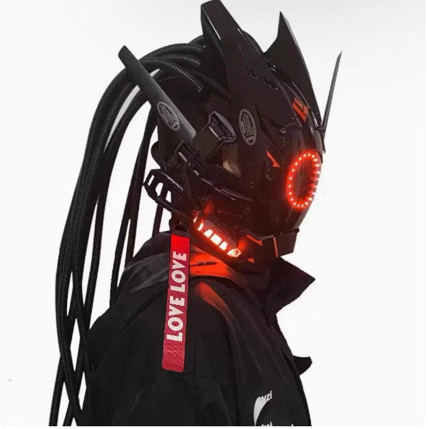 Phantom Halloween Carnival Party Light up Funny LED Mask New Design Luminous Cyberpunk LED Mask
