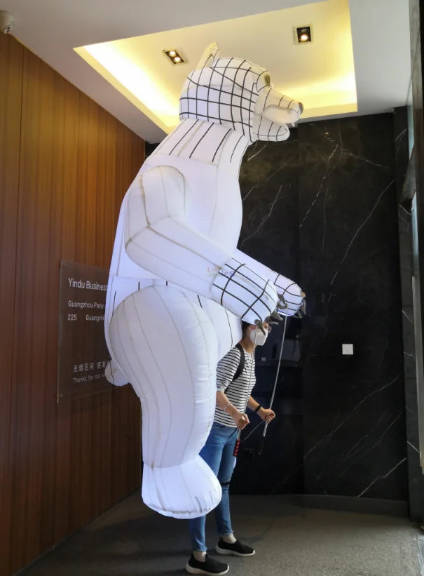 Carnival Attractive Giant Inflatable Polar Bear Costume Advertising Parade Lighted Butterfly Walking Costume for Party Event