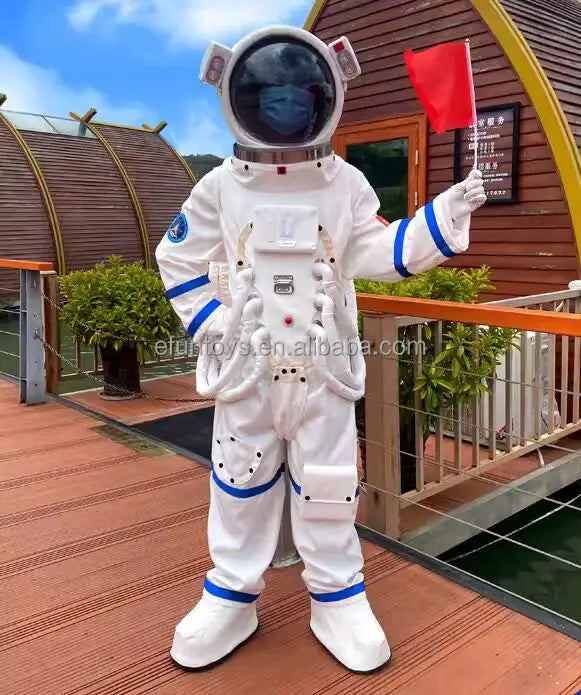 Efun MOQ 1 PC Simulated Astronaut Helmet Space Suit Spaceman Mascot Costume Cosplay Stage Performance Astronaut Space Costume