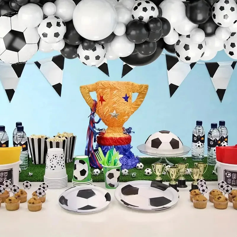 54-piece Football Balloon Arch Set: Aluminum Film Sports-Themed Balloons for Kids' Football Decorations