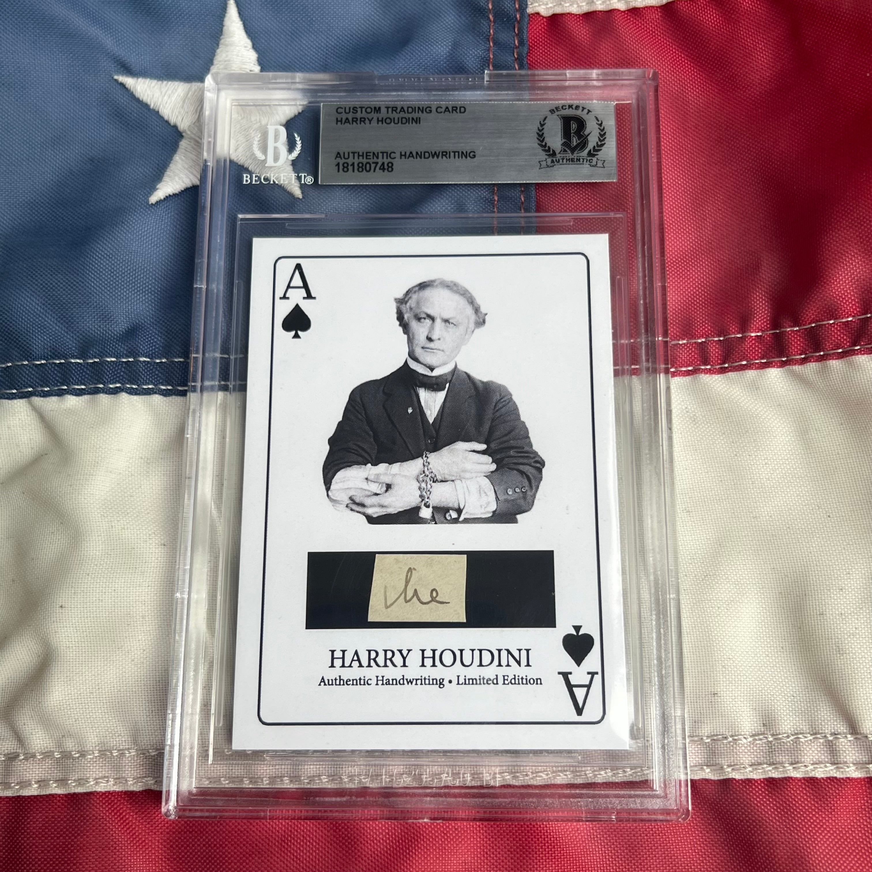 Harry Houdini Handwritten Word Cut from a Autograph Letter Signed Beckett BAS
