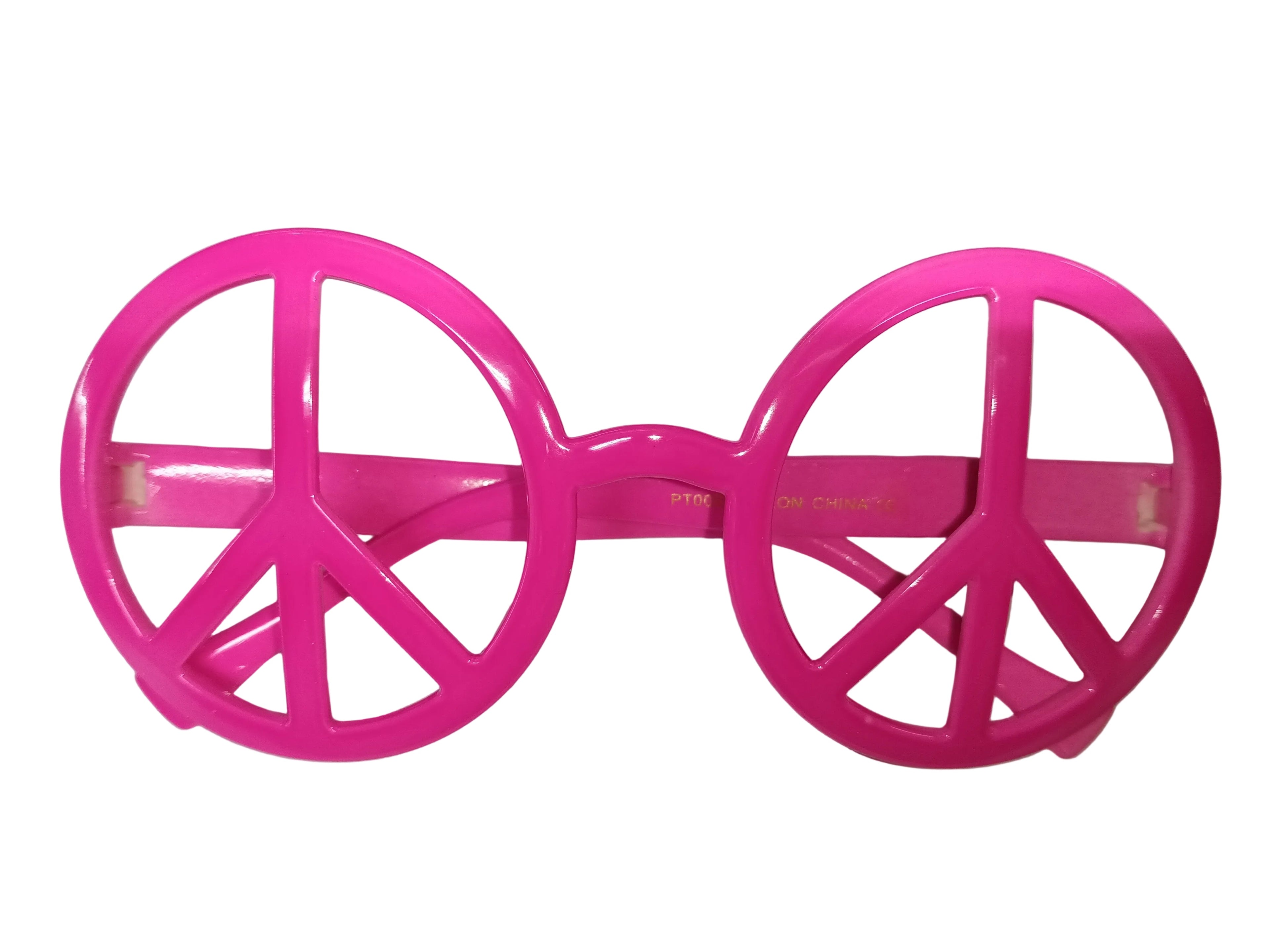 Peace Sign Glasses Pink by HalloweenStore.com