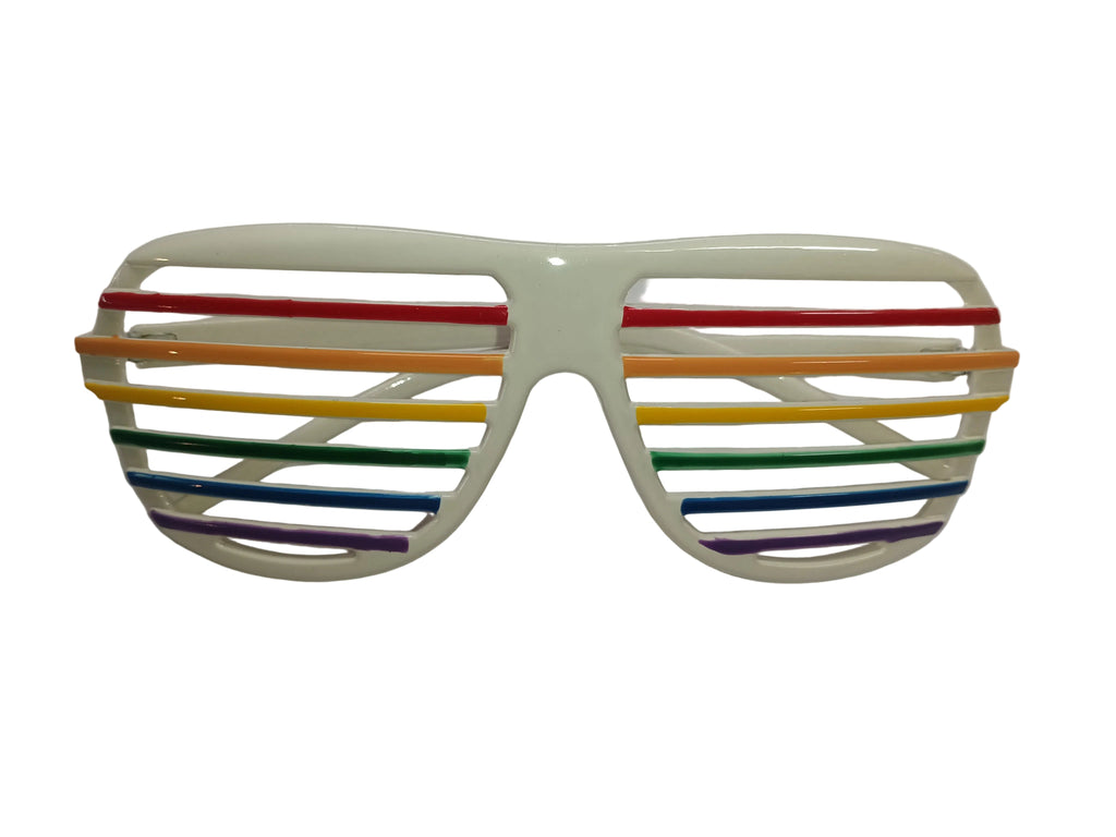Rainbow Aviator Shutter Glasses by HalloweenStore.com