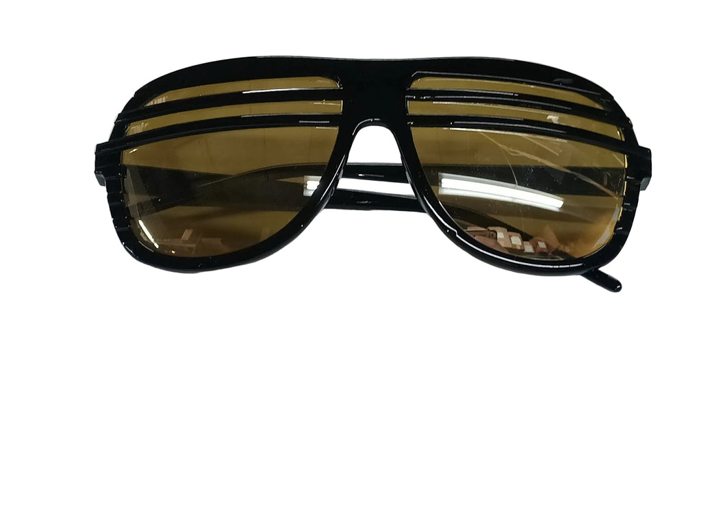 Half Shutter Shades Retro 80s Aviator Style Sunglasses Mirrored Lens by HalloweenStore.com