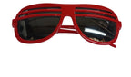 Half Shutter Shades Retro 80s Aviator Style Sunglasses Mirrored Lens by HalloweenStore.com