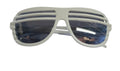 Half Shutter Shades Retro 80s Aviator Style Sunglasses Mirrored Lens by HalloweenStore.com