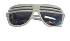 Half Shutter Shades Retro 80s Aviator Style Sunglasses Mirrored Lens by HalloweenStore.com