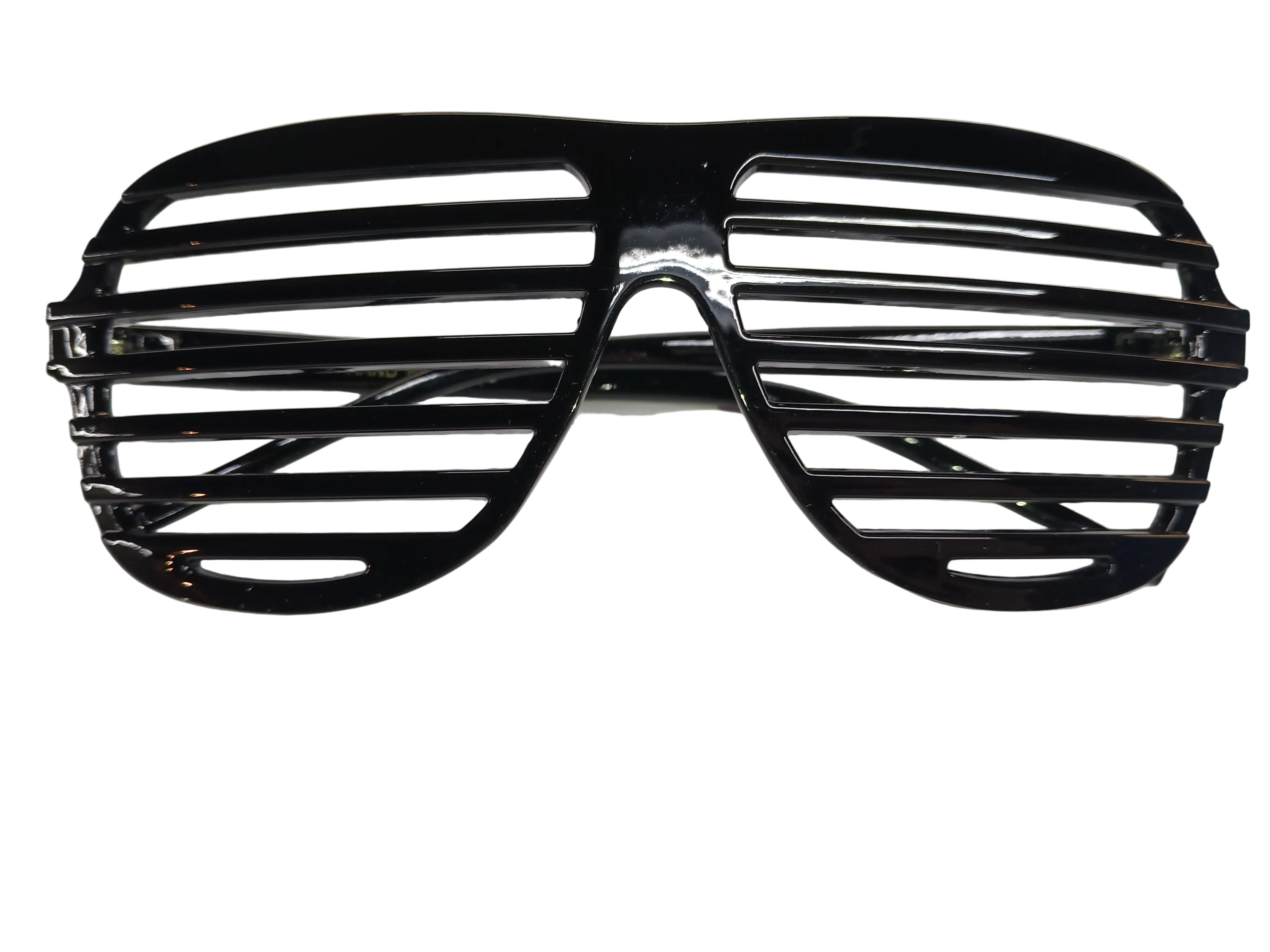 Black Aviator Shutter Shade Glasses by HalloweenStore.com