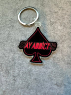 Spade Keychain Stay Addicted by Card-Addiction.com