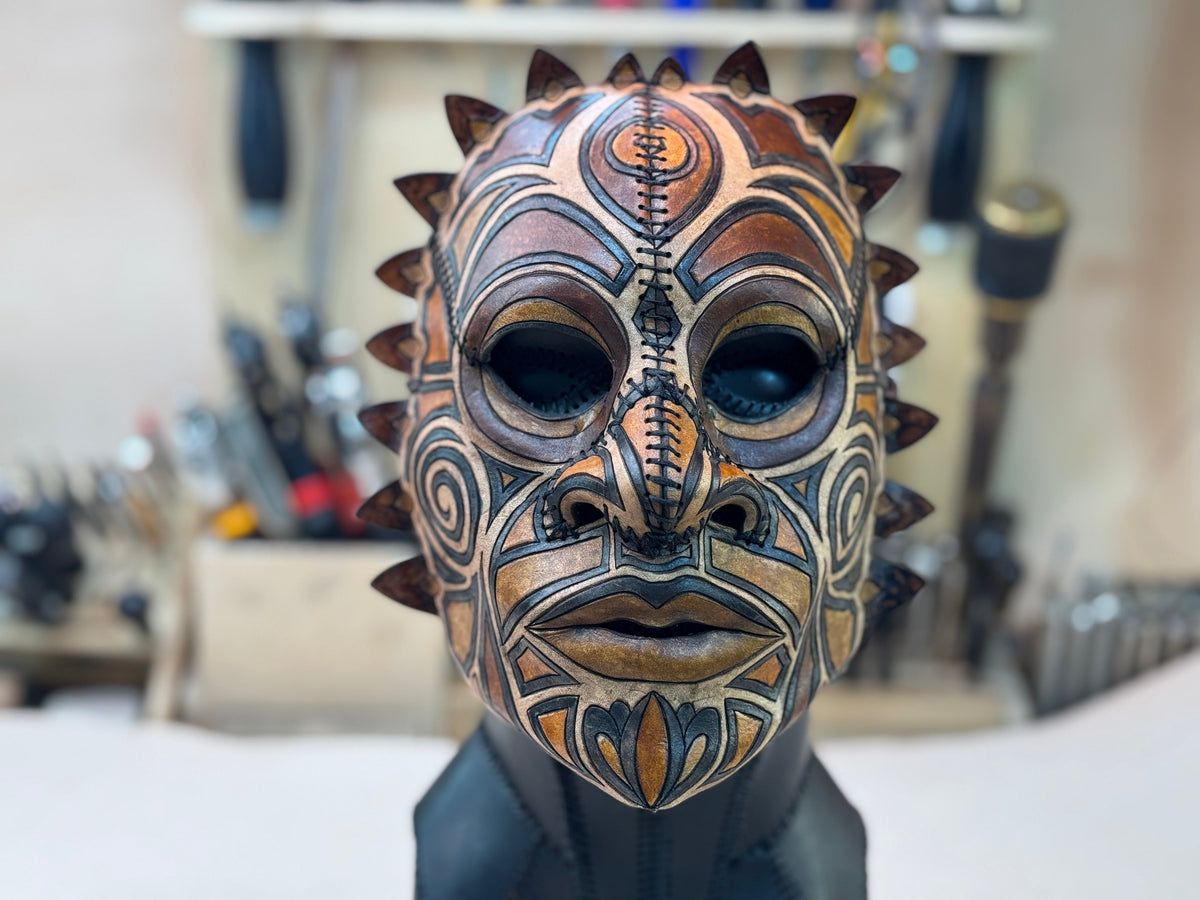 Leather Tribal Mask Printable Pattern Bundle — Intermediate + Advanced by Rockwell Masks