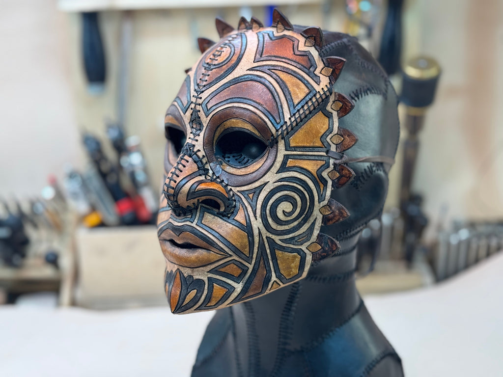 Leather Tribal Mask Printable Pattern Bundle — Intermediate + Advanced by Rockwell Masks