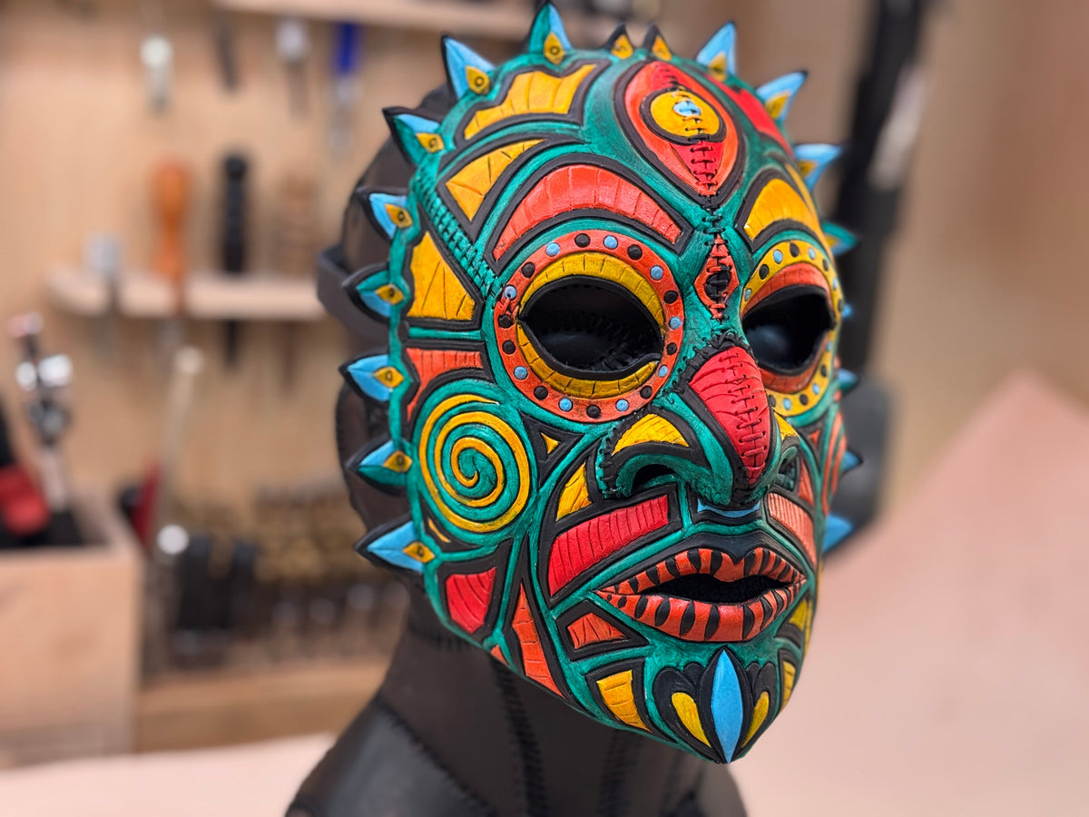 Leather Tribal Mask Printable Pattern Bundle — Intermediate + Advanced by Rockwell Masks