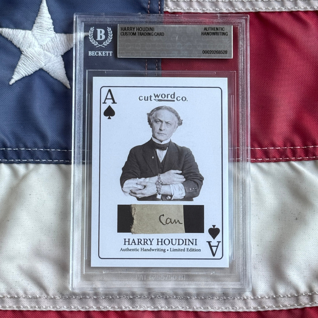 Harry Houdini Handwritten Word Cut from a Autograph Letter Signed Beckett BAS