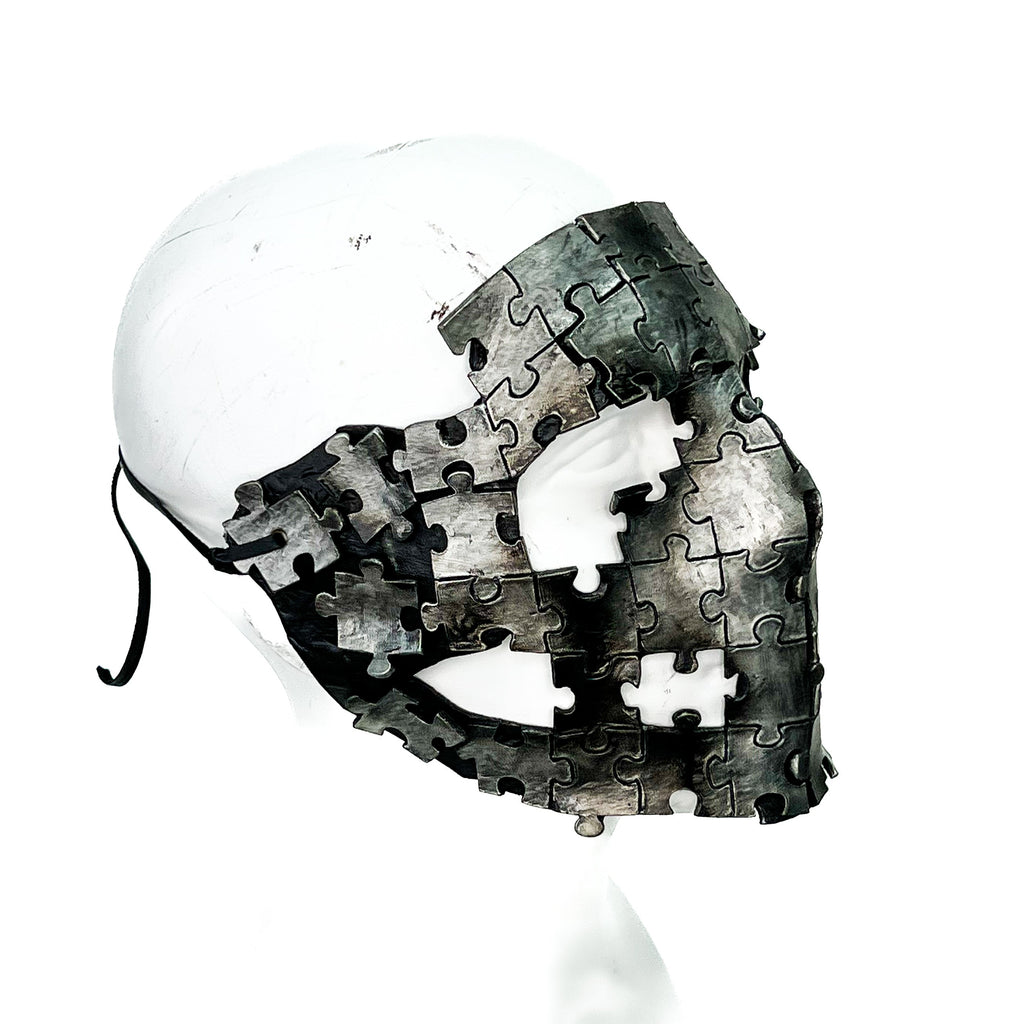 Handmade Genuine Leather Puzzle Mask by Rockwell Masks