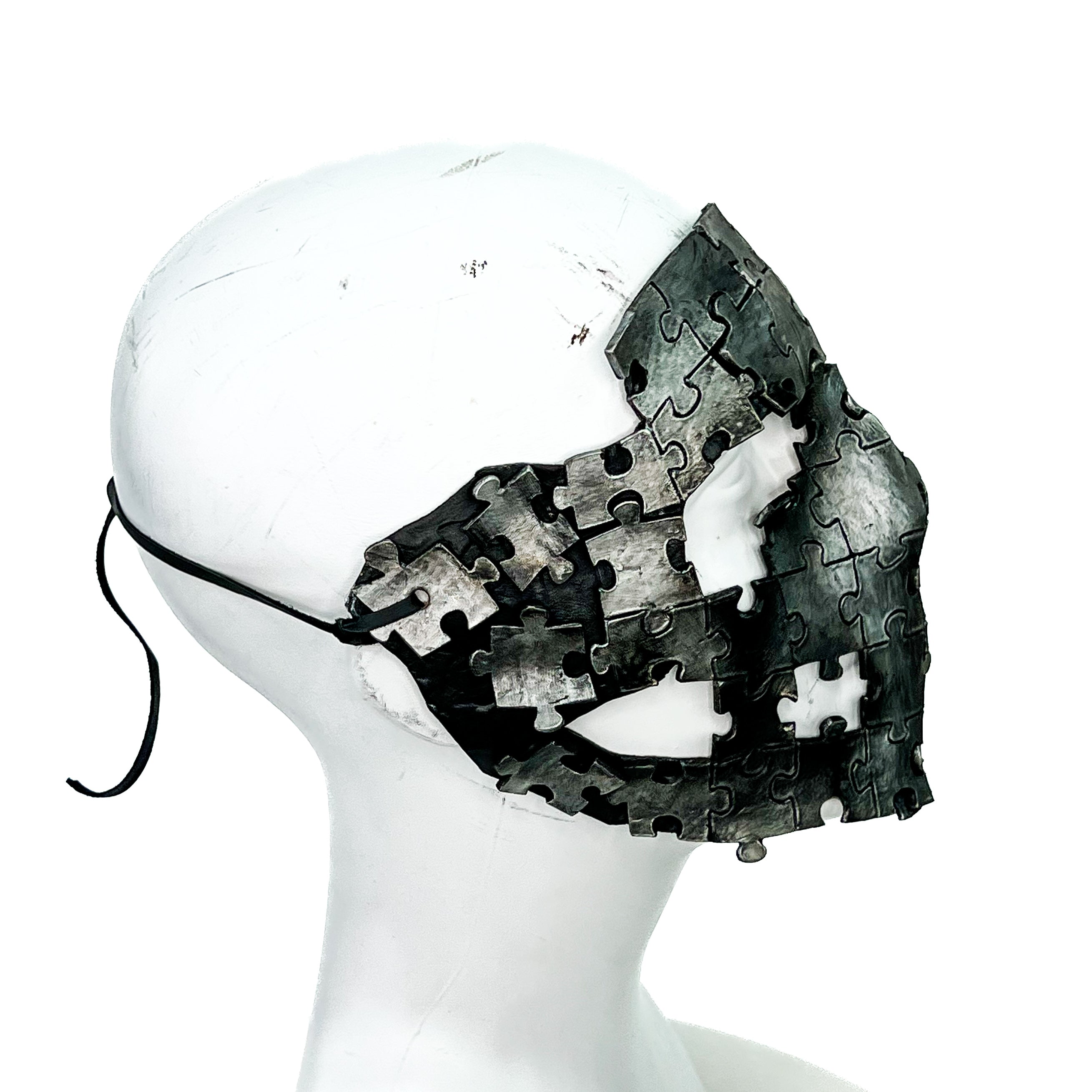 Handmade Genuine Leather Puzzle Mask by Rockwell Masks