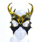 Dragon Crown Eye Mask - Handmade Genuine Leather - Masquerade, Halloween or Cosplay Costume by Rockwell Masks