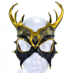 Dragon Crown Eye Mask - Handmade Genuine Leather - Masquerade, Halloween or Cosplay Costume by Rockwell Masks