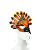 Sienna Peacock Handmade Genuine Leather Mask by Rockwell Masks