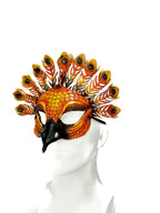 Sienna Peacock Handmade Genuine Leather Mask by Rockwell Masks