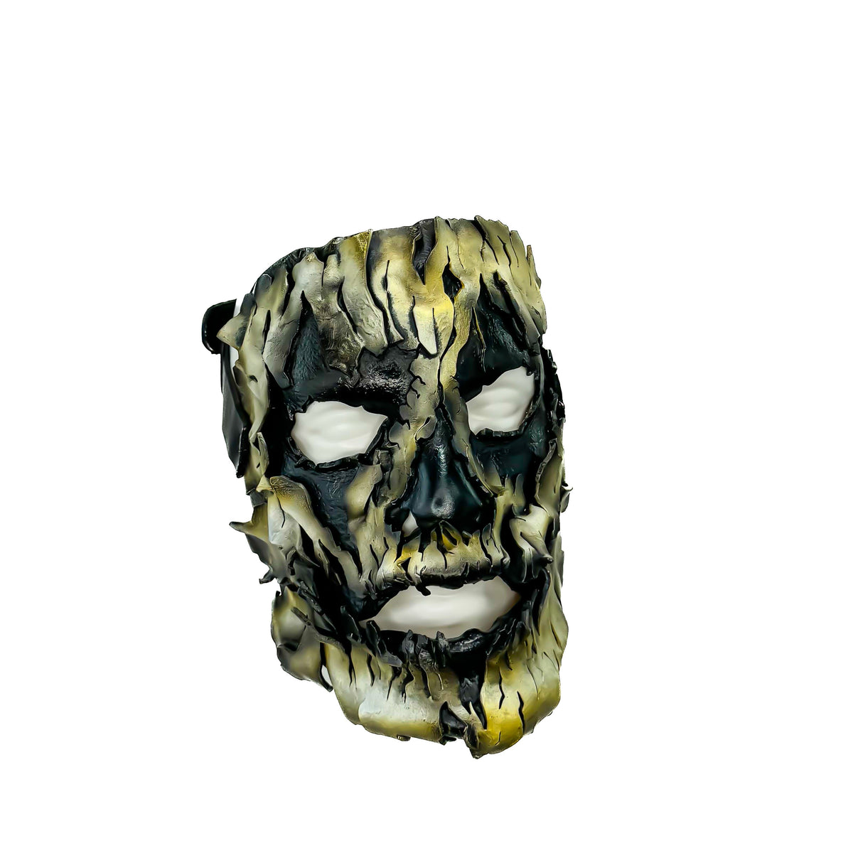 Genuine Leather Mask - Shattered Clown - Thick Straps w Velcro Included - Wide Mouth Edition by Rockwell Masks