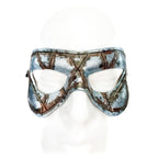 Dual Layer Handmade Genuine Leather Mask in Silver Rust with Swarovski Crystals (Copy) by Rockwell Masks