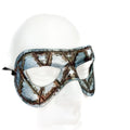 Dual Layer Handmade Genuine Leather Mask in Silver Rust with Swarovski Crystals (Copy) by Rockwell Masks