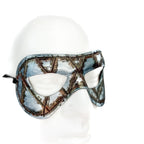 Dual Layer Handmade Genuine Leather Mask in Silver Rust with Swarovski Crystals (Copy) by Rockwell Masks