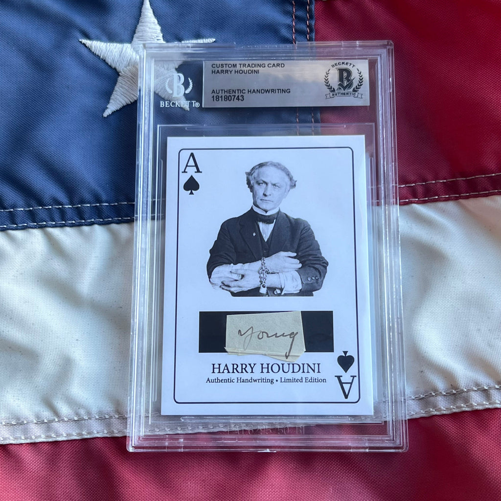 Harry Houdini Handwritten Word Cut from a Autograph Letter Signed Beckett BAS