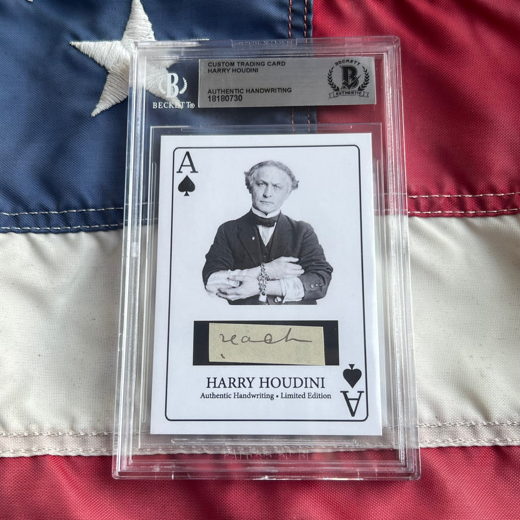 Harry Houdini Handwritten Word Cut from a Autograph Letter Signed Beckett BAS
