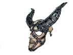 Evil Being - Handmade Genuine Horned Leather Devil/Demon/Satan Horned Mask by Rockwell Masks