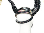 Evil Being - Handmade Genuine Horned Leather Devil/Demon/Satan Horned Mask by Rockwell Masks