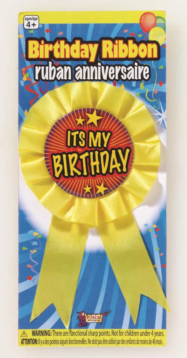 Birthday Winner Ribbon Award Accessory by HalloweenStore.com
