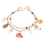 Halloween Ghost Pumpkin Witch Hat Bag Charm by Madeline Love