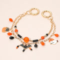Halloween Bat Ghost Pumpkin Cat Bag Charm by Madeline Love