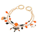 Halloween Bat Ghost Pumpkin Cat Bag Charm by Madeline Love