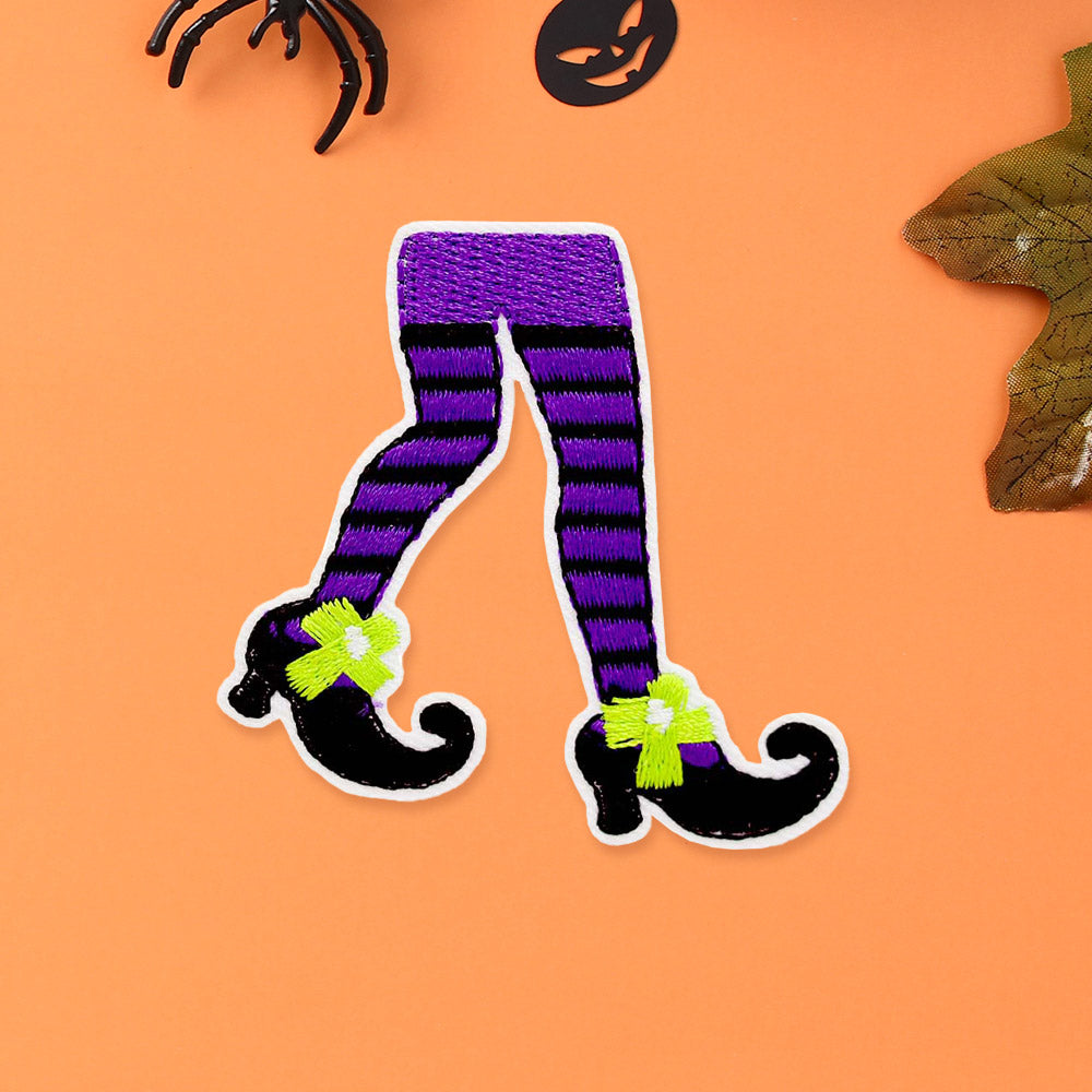 Halloween Witch Legs Iron On Patch by Madeline Love