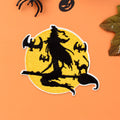 Halloween Flying Witch Iron On Patch by Madeline Love