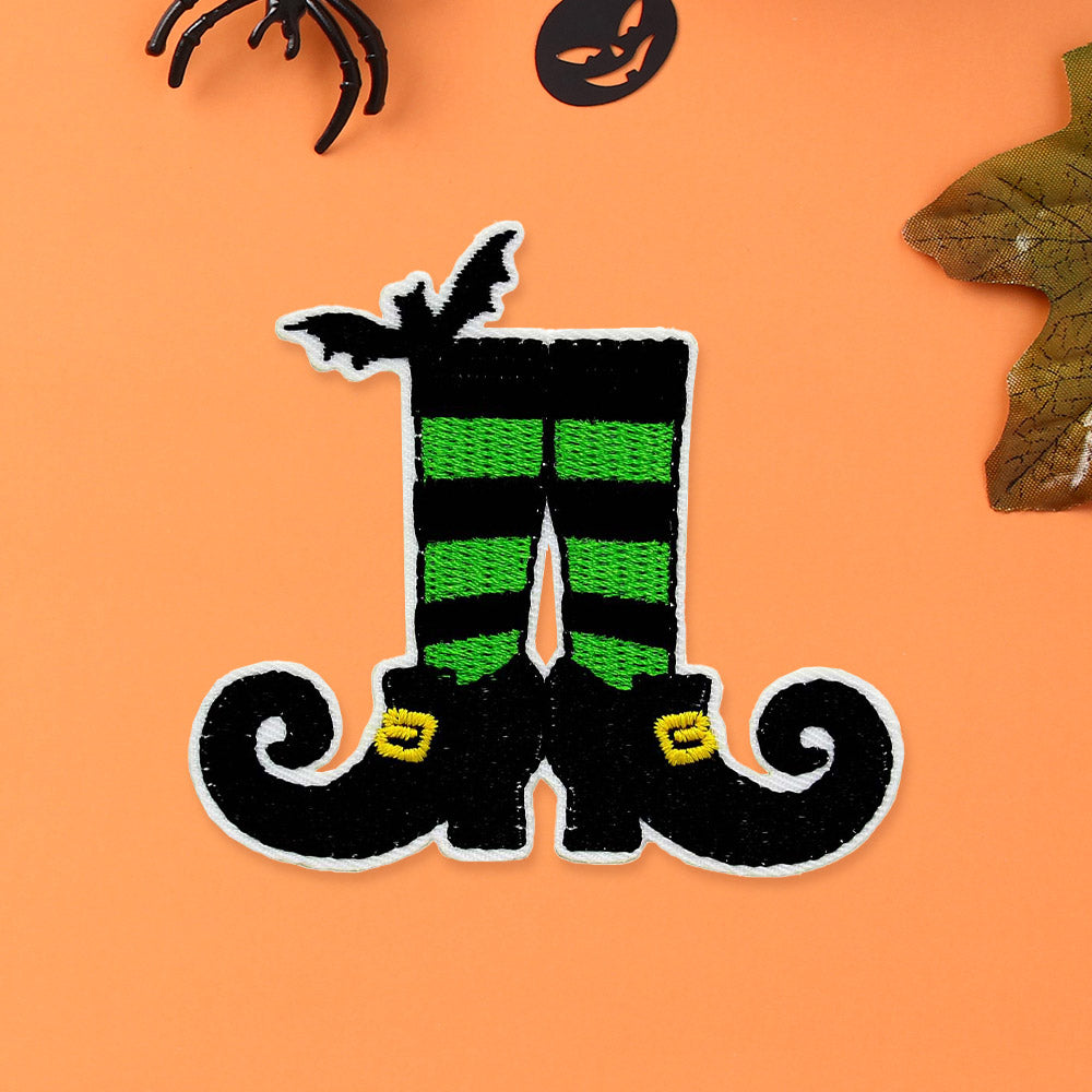 Halloween Witch Legs Iron On Patch by Madeline Love