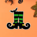 Halloween Witch Legs Iron On Patch by Madeline Love