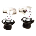 MRCUFF Magician Rabbit out of a Hat Magic Pair Cufflinks in a Presentation Gift Box &amp; Polishing Cloth