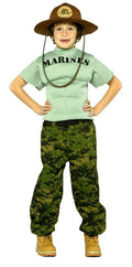 Marine Muscle Chest Military Soldier Child 4-6 Costume by HalloweenStore.com