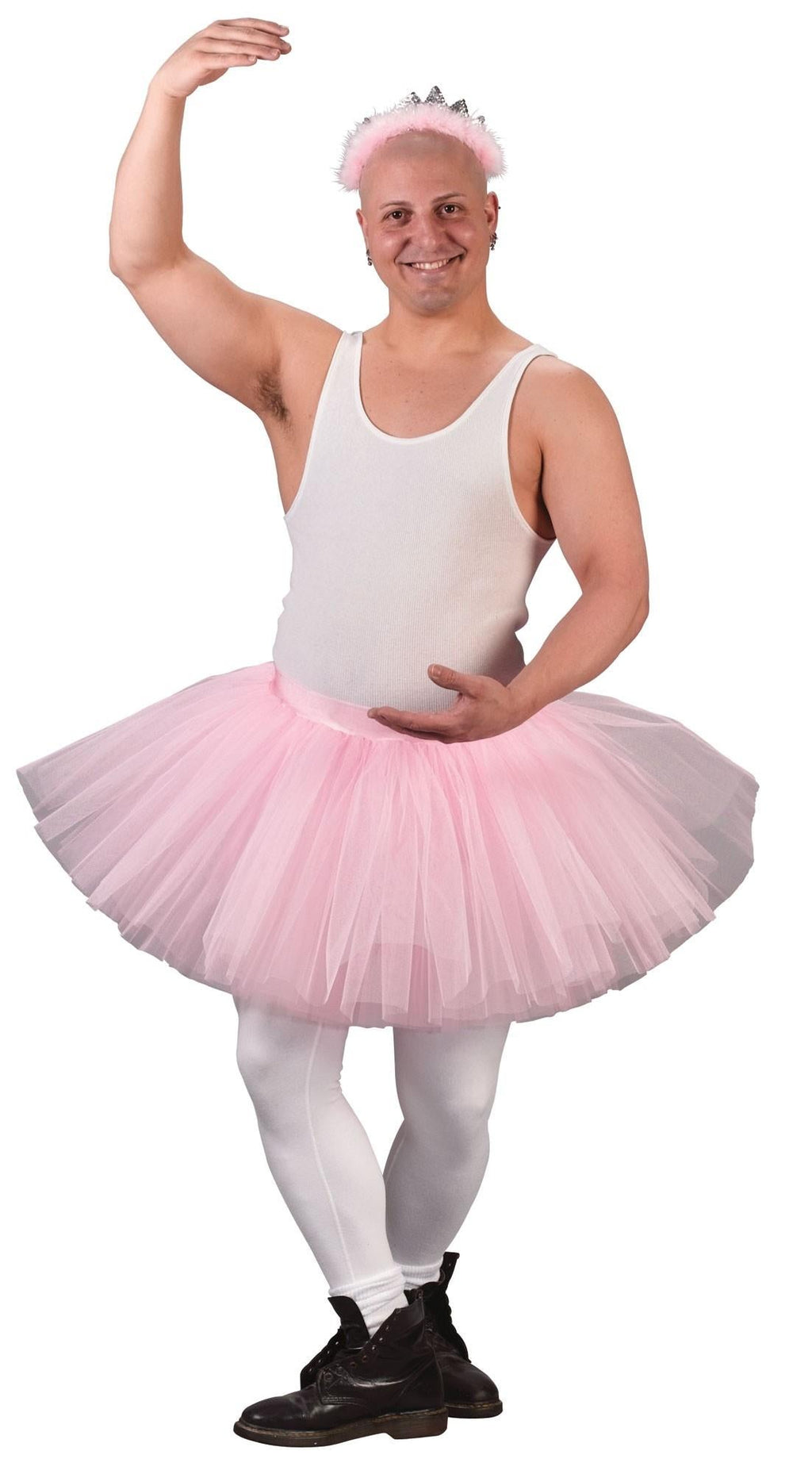 Tu Tu Grande Mens Pink Tutu Ballerina Adult Costume Accessory by HalloweenStore.com