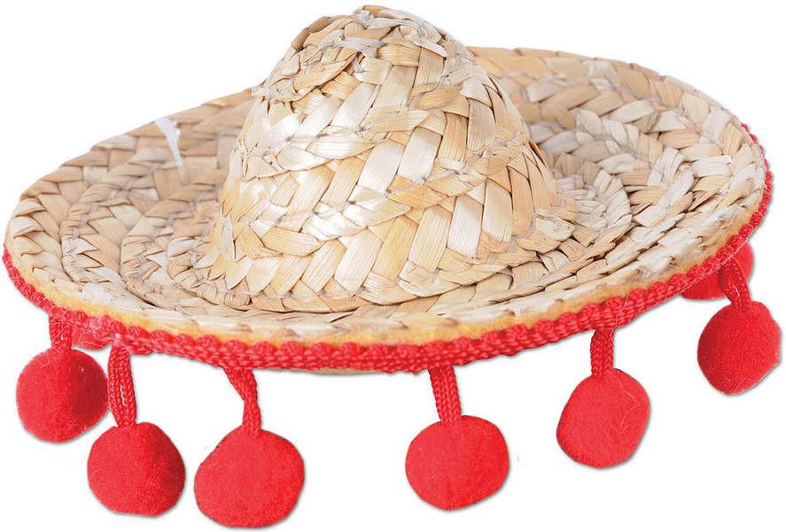 Mini Straw Sombrero Hair Clip Costume Accessory by HalloweenStore.com