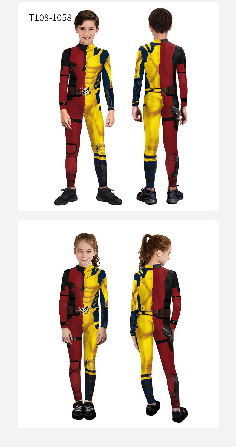 onepiece Halloween movie cos suit Deadpool 3 Wolverine costume playing suit printed jumpsuit by SHOMICOBOUTIQUE