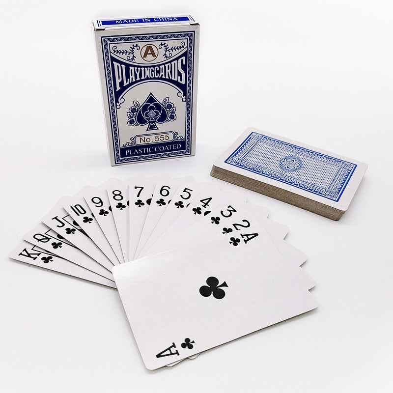 New 54 pieces/set  Grey Core Paper Poker King Deck Playing Cards Magic Tool Party Table Game Red Blue