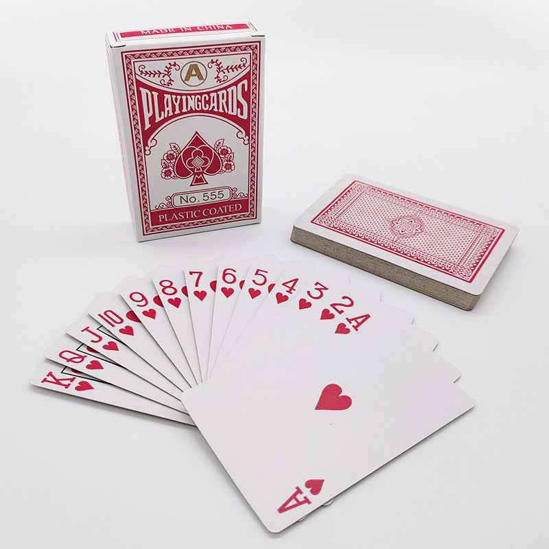New 54 pieces/set  Grey Core Paper Poker King Deck Playing Cards Magic Tool Party Table Game Red Blue