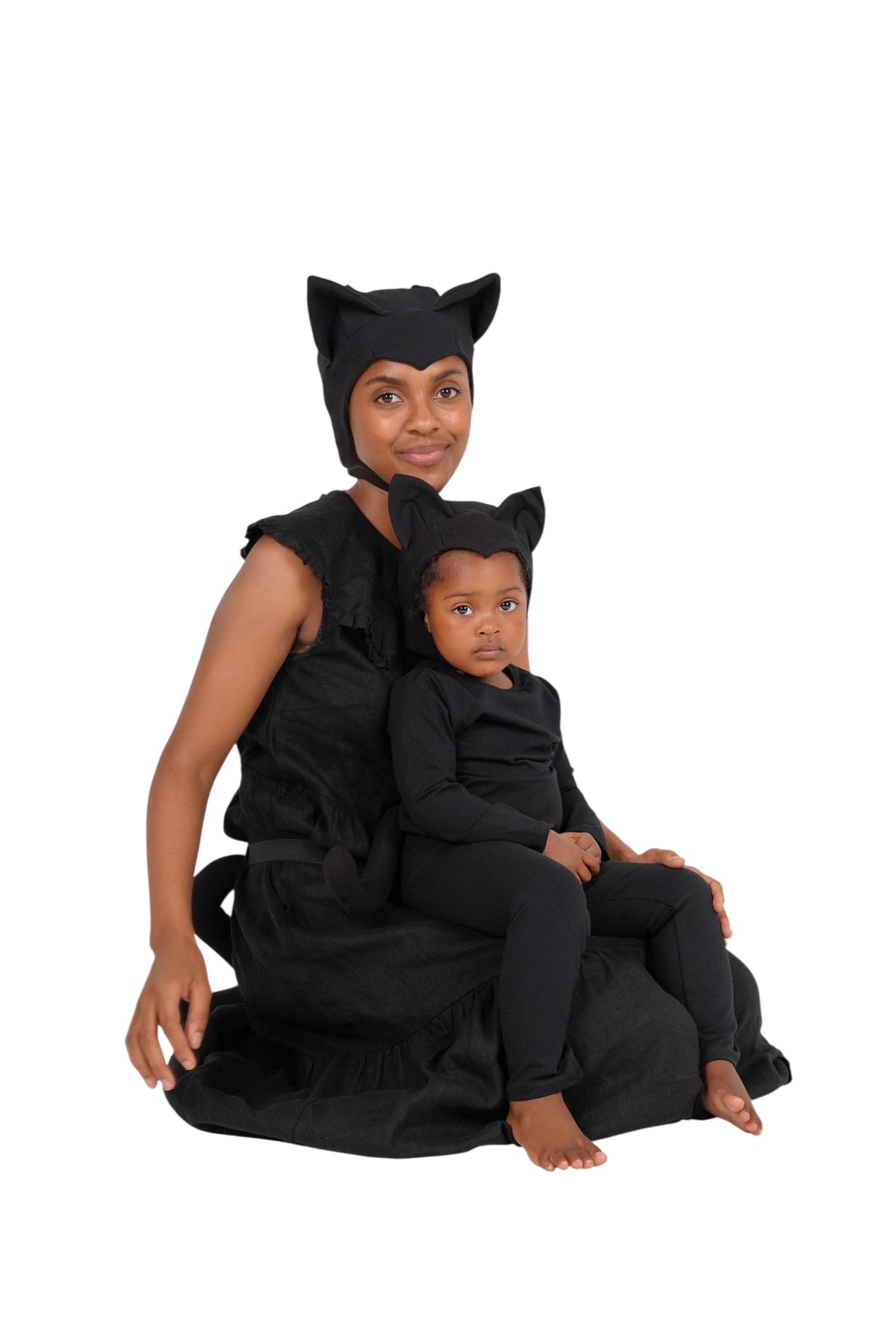 Adult Black Cat Hat & Tail Set, Halloween Costume by Band of the Wild